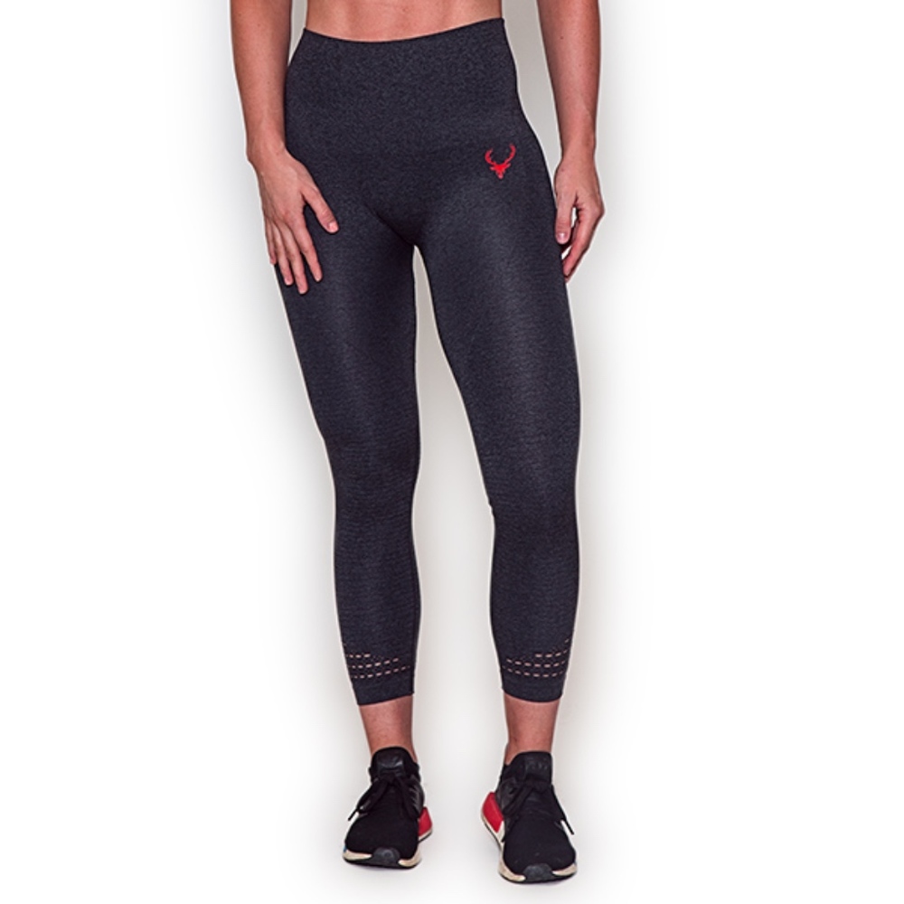 Bucked Up High & Tight Dark Gray Leggings, size XS